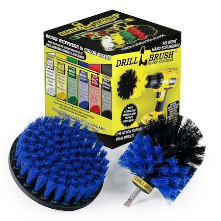 Drill Brush Power Scrubber By Useful Products 5 in W 5 in L Brush, Blue B-S-5O-QC-DB